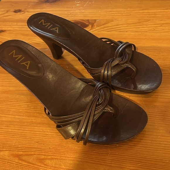 Mia leather sandals chocolate brown made in Brazil size 9M - Picture 2 of 9